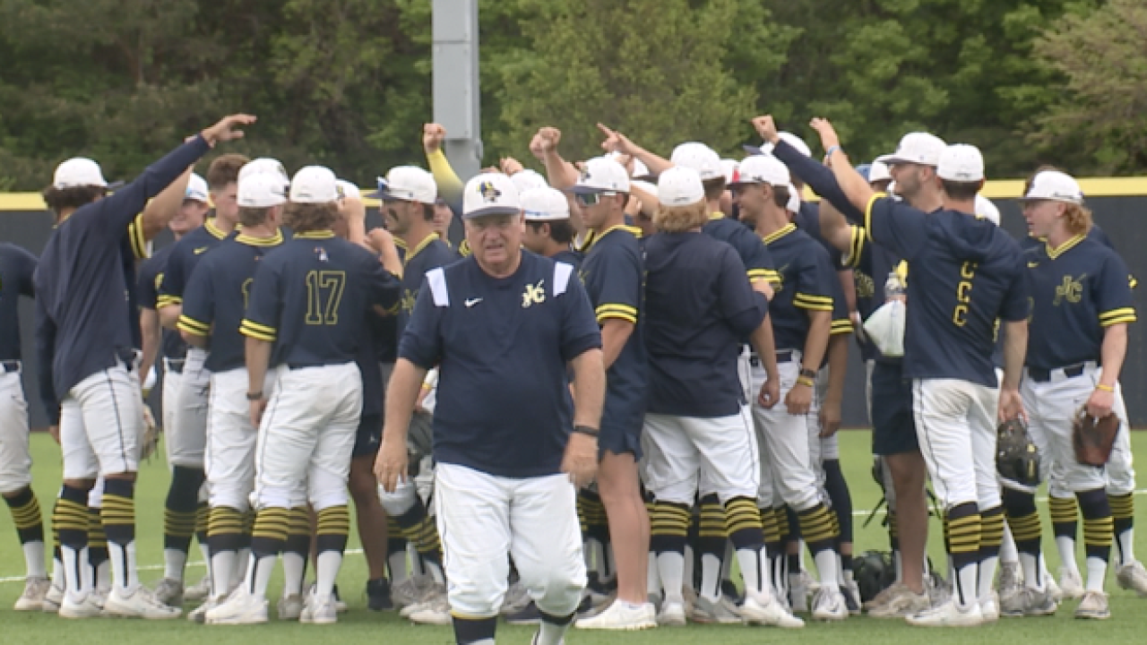 JCCC baseball slides into top spot on school record board for wins