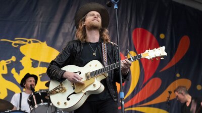 Wesley Schultz of The Lumineers performs at the 2023 New Orleans Jazz & Heritage Festival on Saturday, May 6, 2023, at the Fair Grounds Race Course in New Orleans. 