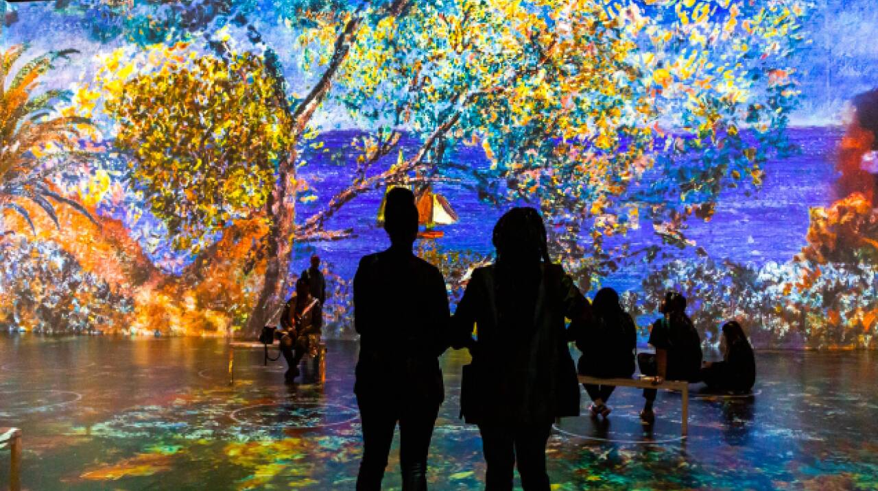 A glance inside the “Immersive Monet and The Impressionists” exhibit.