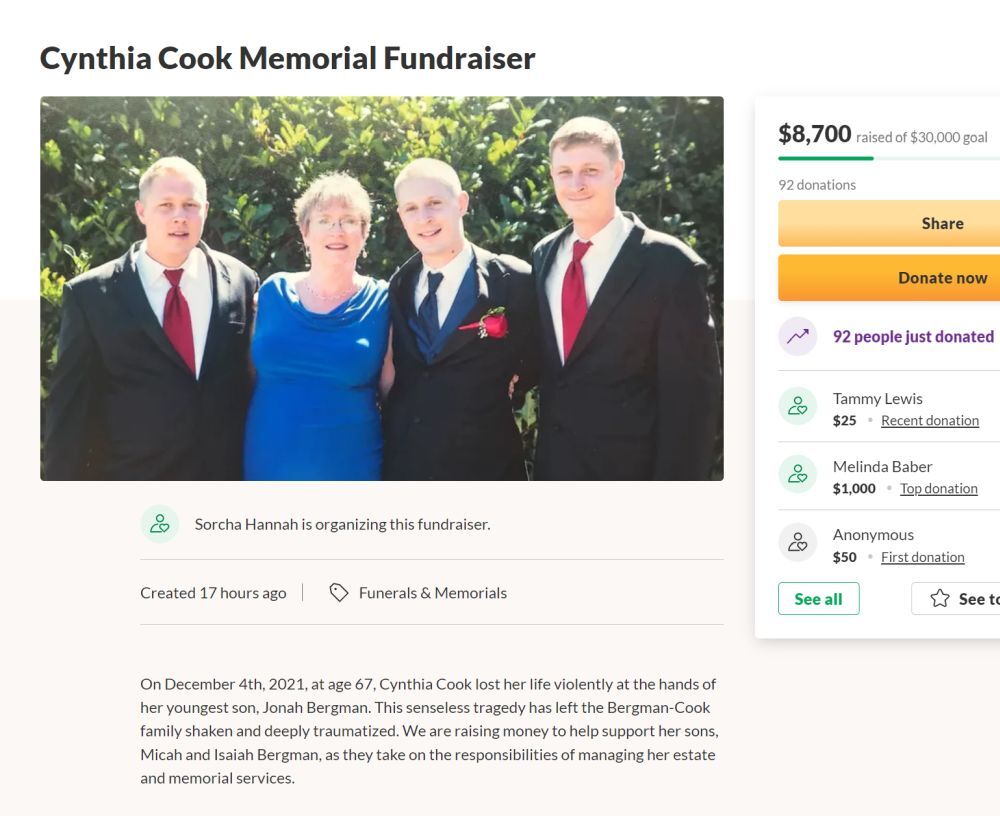 Fundraiser for the family of Cynthia Cook