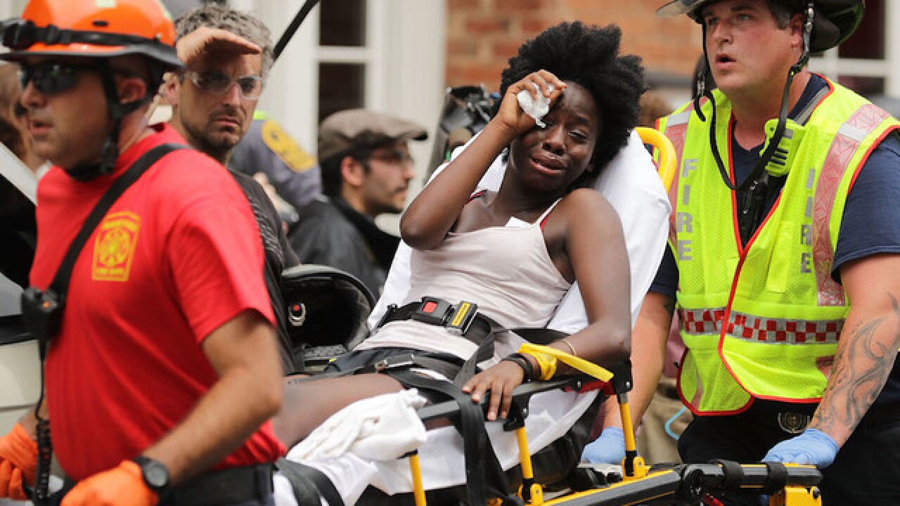 Vehicle hits protesters at Charlottesville rally