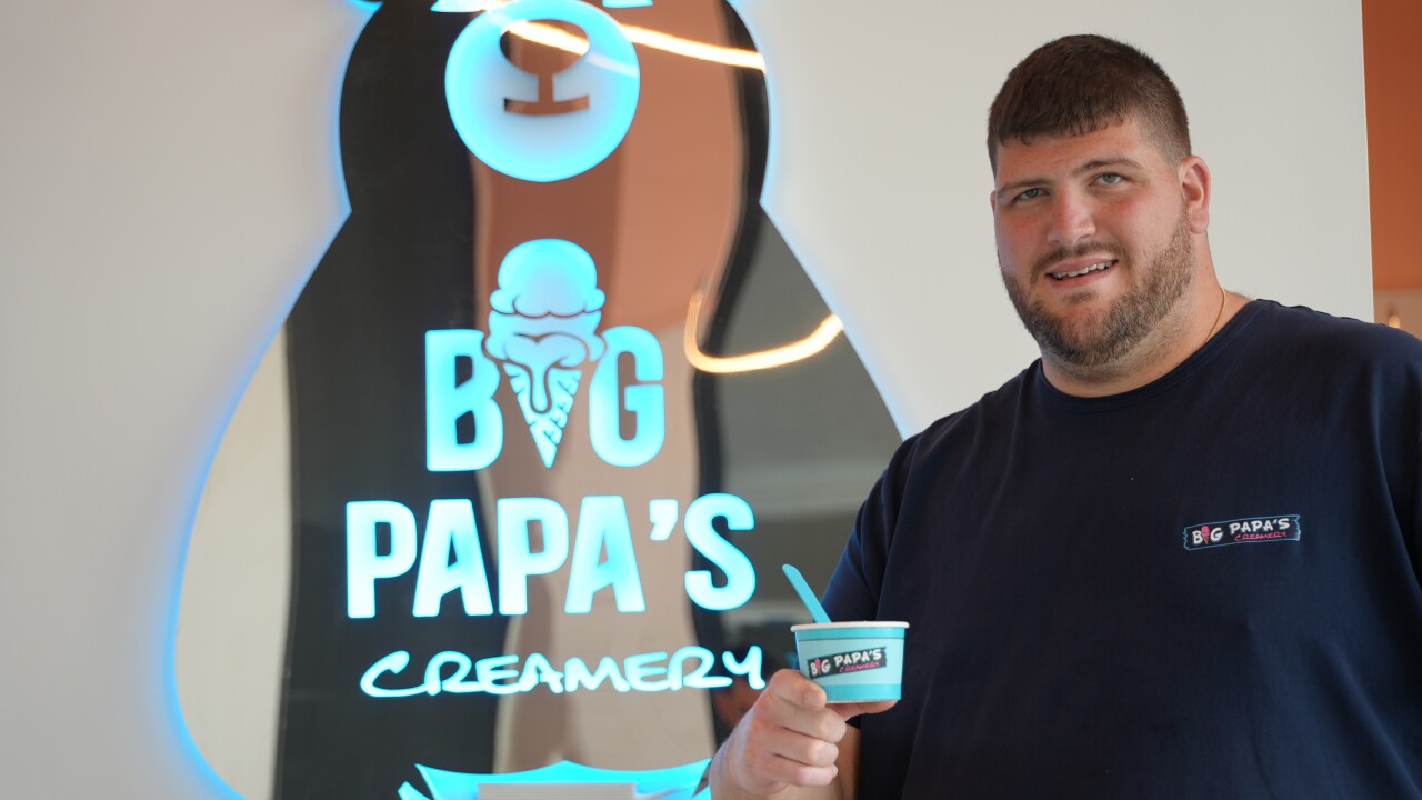 Kole Kingsland, owner of Big Papa's Creamery