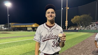 Calallen Wildcats senior pitcher Collier Carroll struck out all 15 batters he faced for a perfect game!