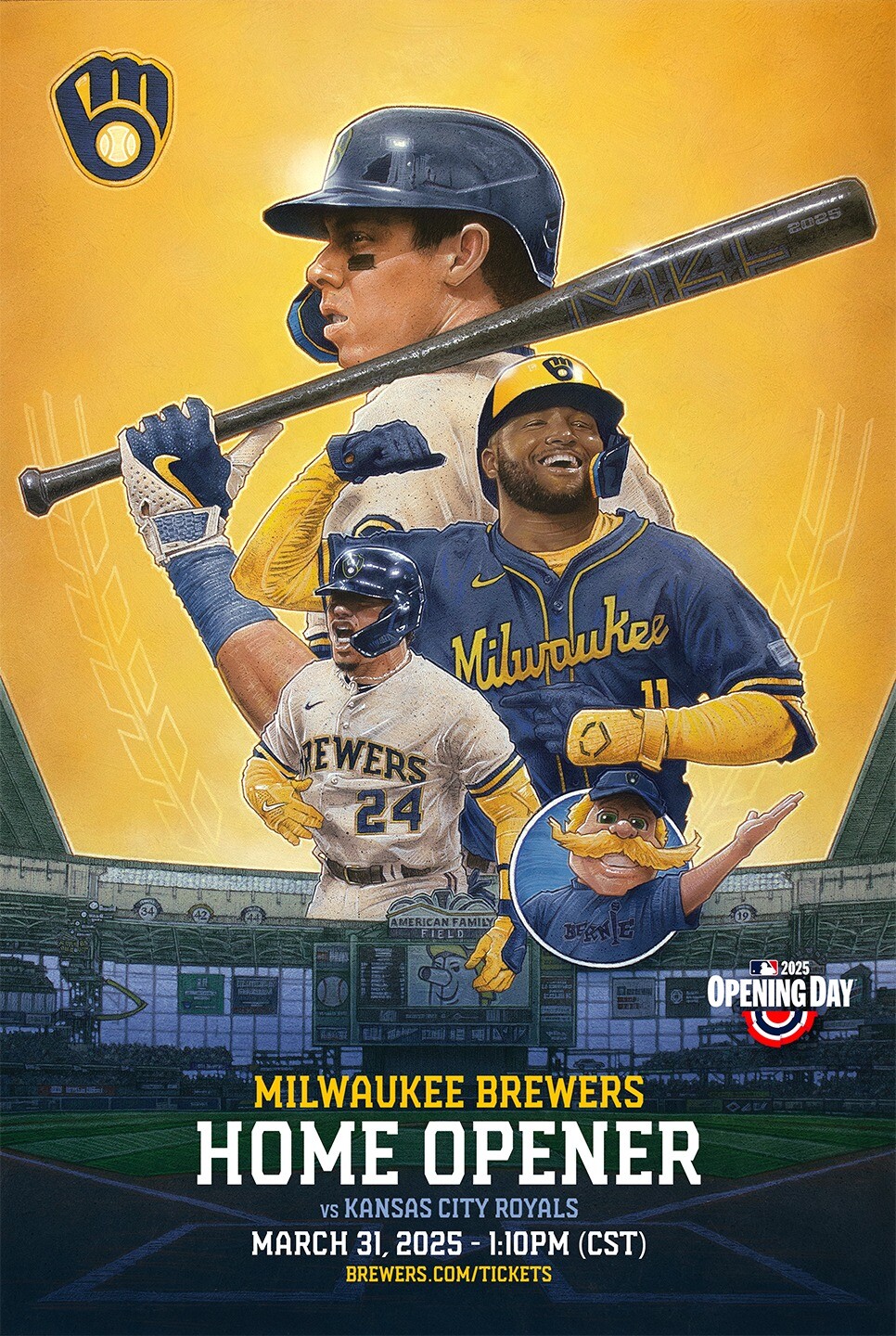 Brewers 2025 Home Opener Poster
