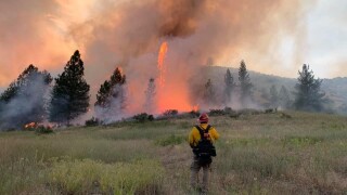 Crews battling wildfire near Hot Springs (July 21, 2020) 