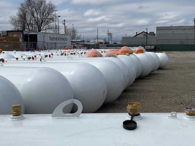 Industrial propane tanks