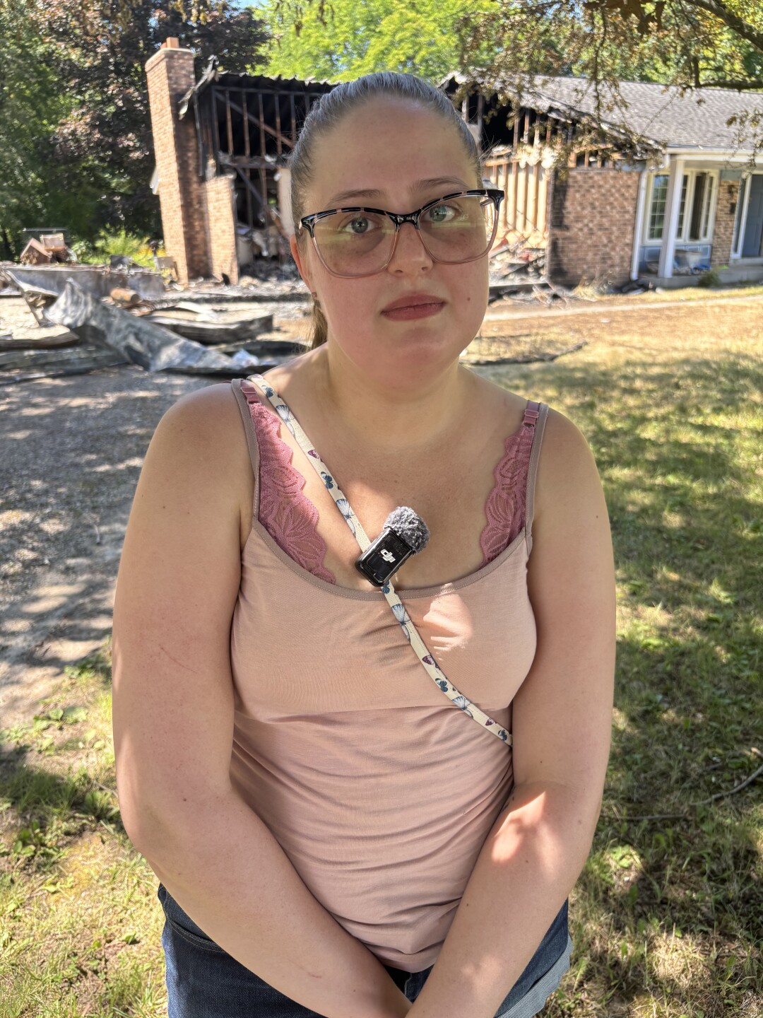 Angela Herbst endured a house fire in the Town of Trenton