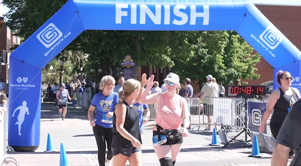 Participants in the 2024 governor's Cup crossing the finish line