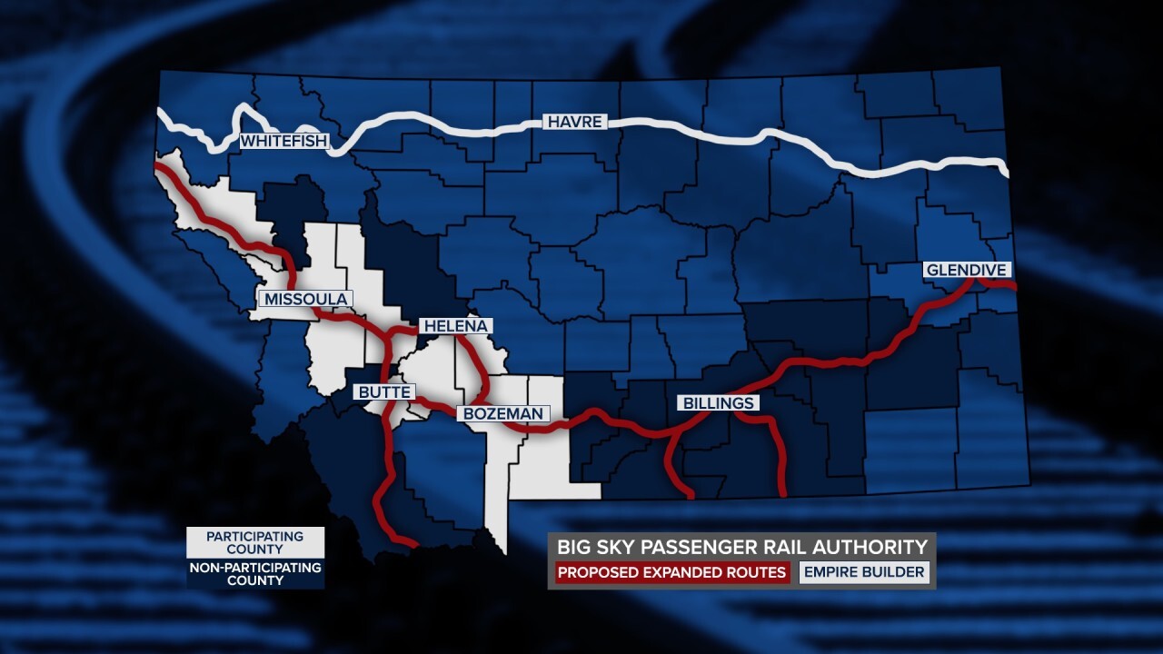 Big Sky Passenger Rail Map