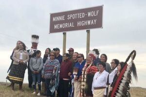 "Minnie Spotted-Wolf Memorial Highway" dedicated