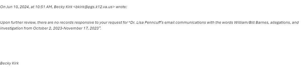 June 10 response email