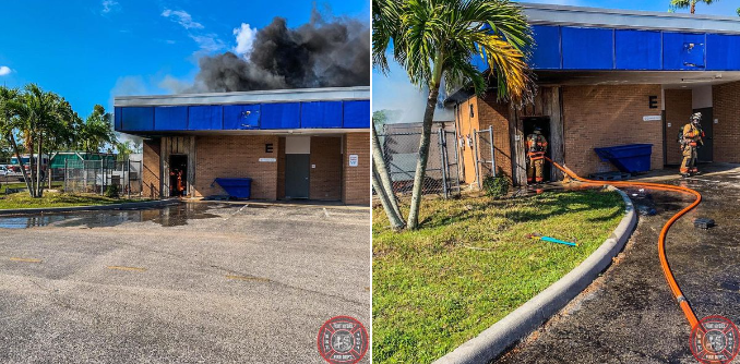 Fire at the Fort Myers Techincal Academy