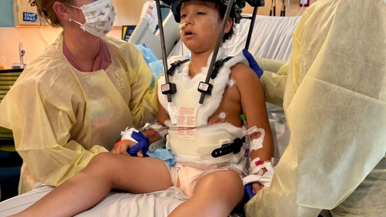 A photo of Marco in the hospital after the crash. 