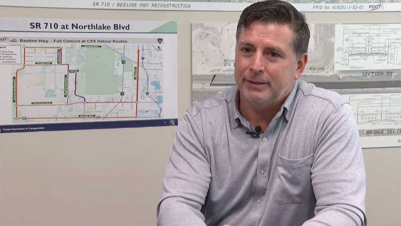 Mel Pollock, a senior project engineer, speaks to WPTV about the Northlake Boulevard project.