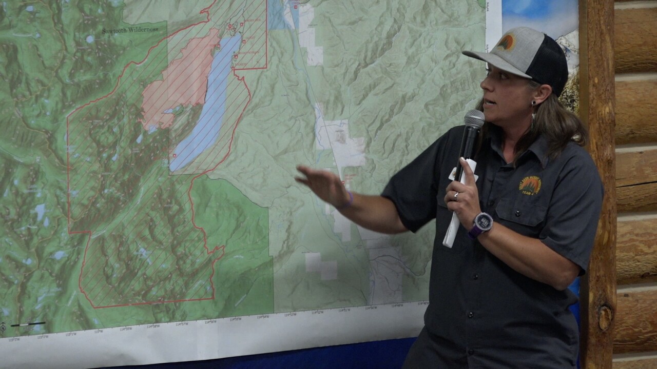 Monica Morrison updates the community at Wednesday night's meeting
