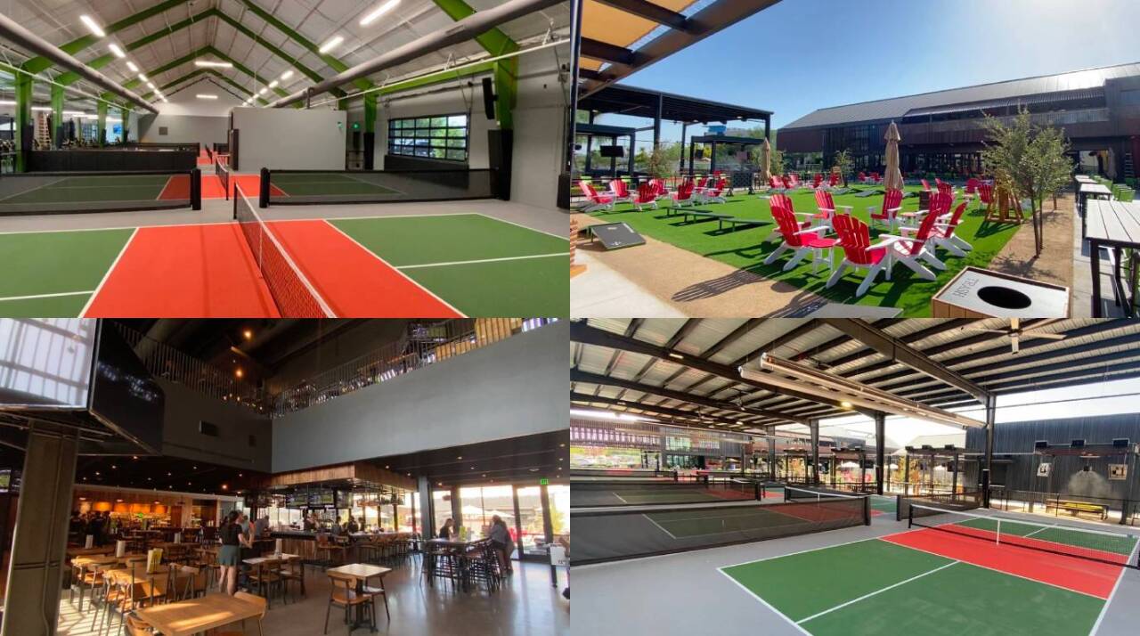 Inside the Chicken N Pickle Glendale, Arizona location.