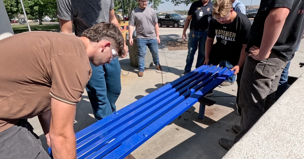 Kuna High welding class builds new benches for Fremont Middle School - Idaho News 6