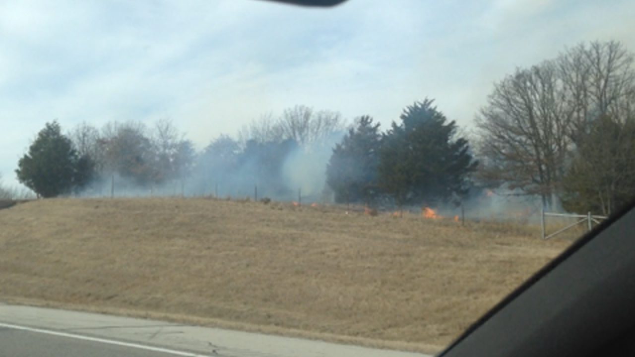 Grass fires erupt around Oklahoma