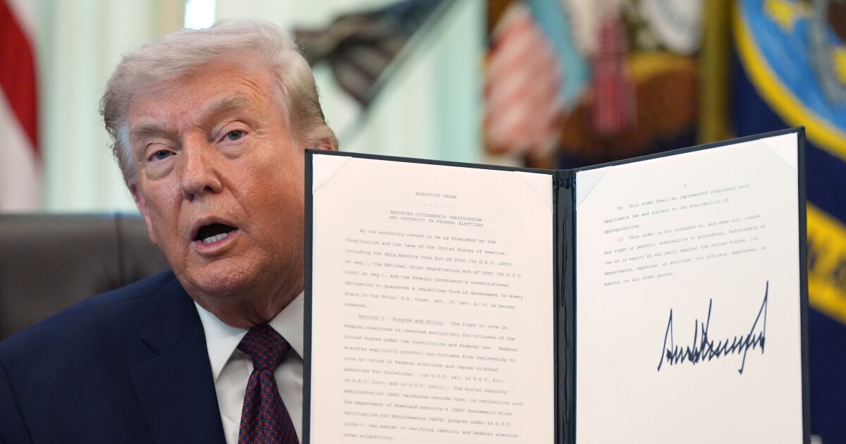 Trump signs order to tighten rules around mail-in voting, setting up likely legal challenges
