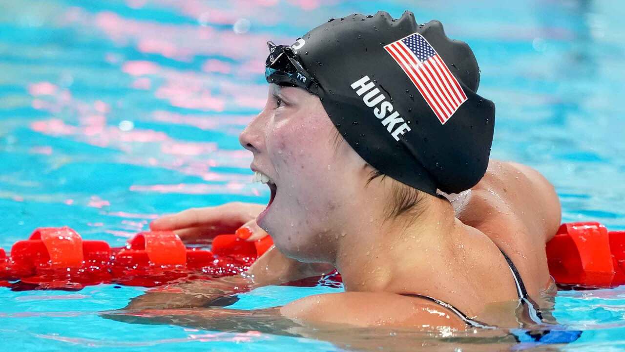 U.S. swimmer Torri Huske claims silver in women's 100m free final