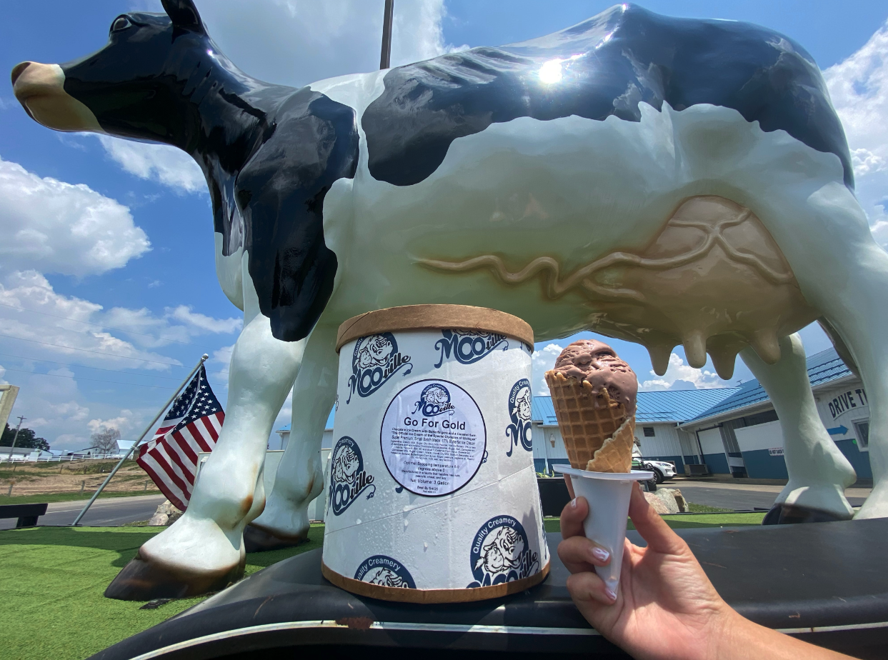 Go for Gold ice cream MOOville Special Olympics