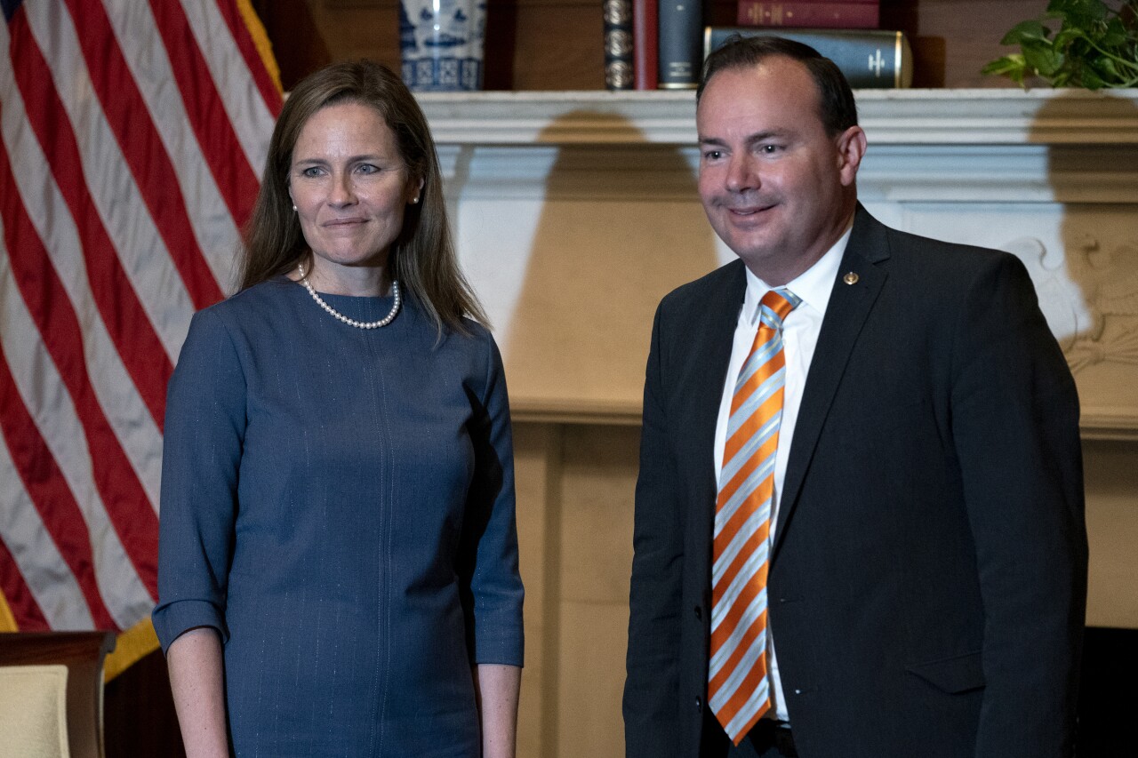 Supreme Court Barrett and Sen. Mike Lee