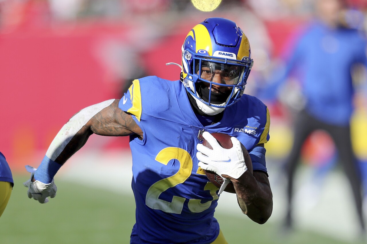 Los Angeles Rams running back Cam Akers, Jan. 23, 2022