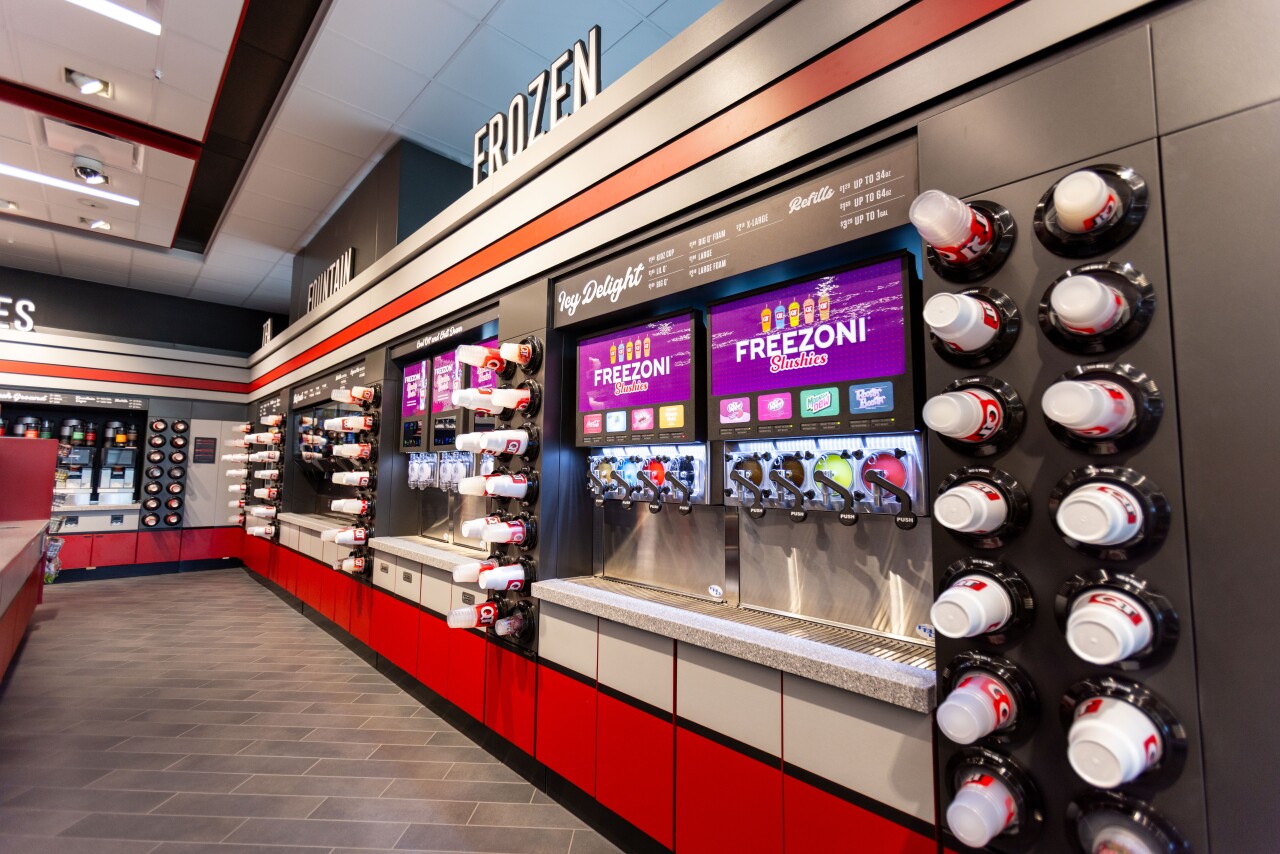 Fountain,Frozen area of the new Gen 4 store that opened Oklahoma, April 2026.  