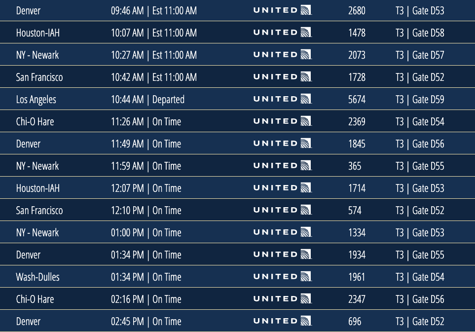 Harry Reid International Airport - United outage - 9-5-23