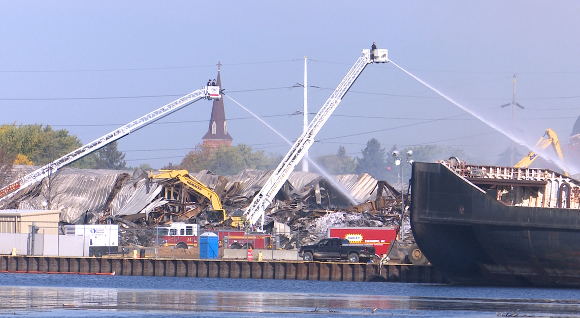 Meals and supplies are being collected for firefighters on scene of the Menominee, MI paper mill fire