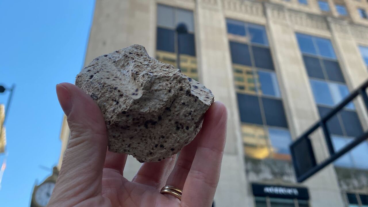 Carew Tower brick falls off building