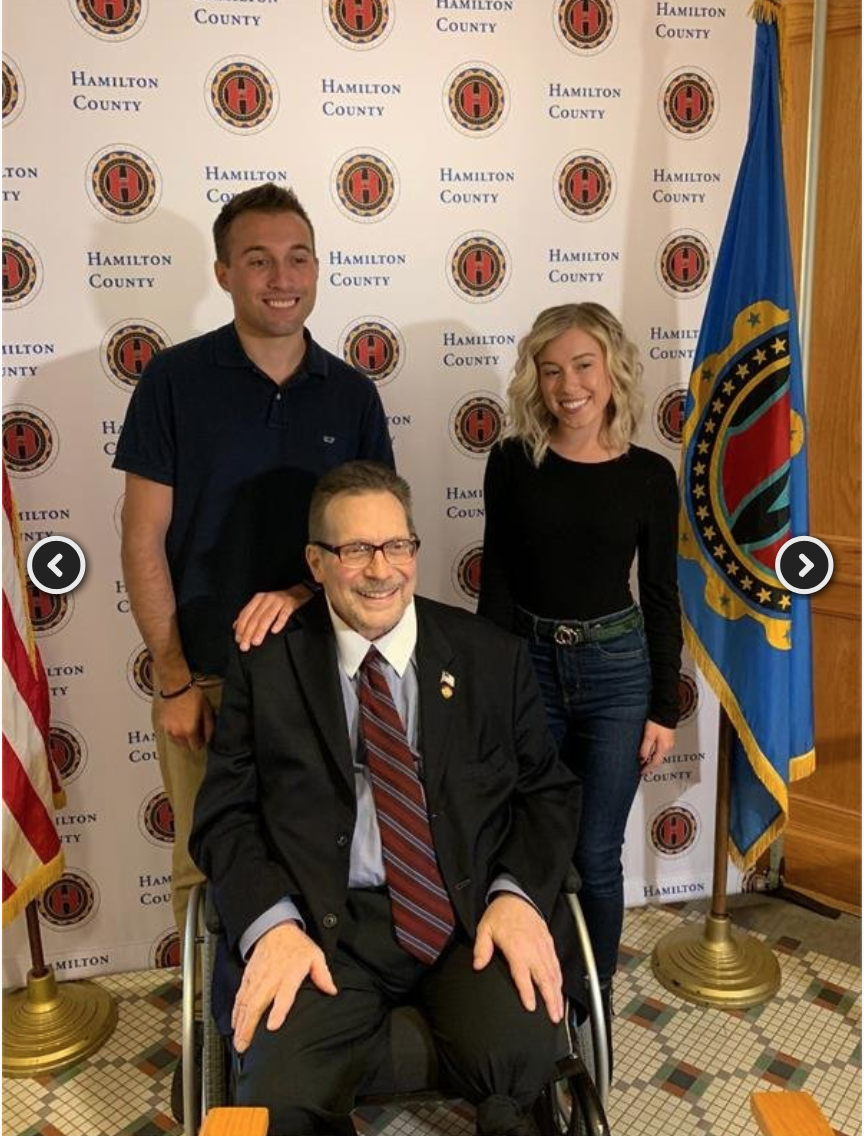 Todd Portune with two of his three children, Ethan and Elyse. Photo provided by Hamilton County.