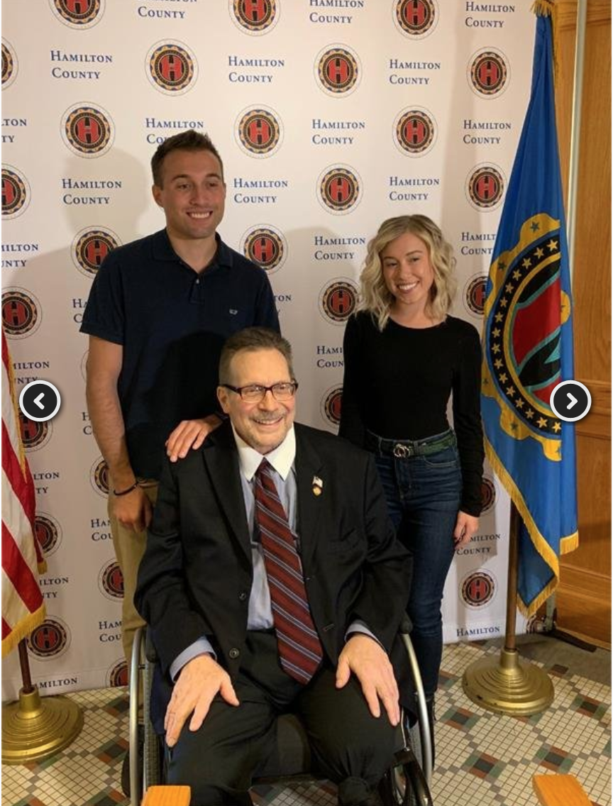 Todd Portune with two of his three children, Ethan and Elyse. Photo provided by Hamilton County. 