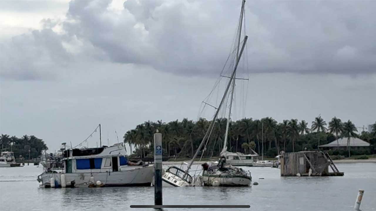 Riviera Beach Derelict sail boat
