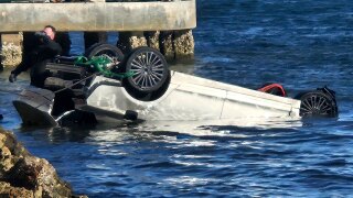 Car in Intracoastal Waterway 