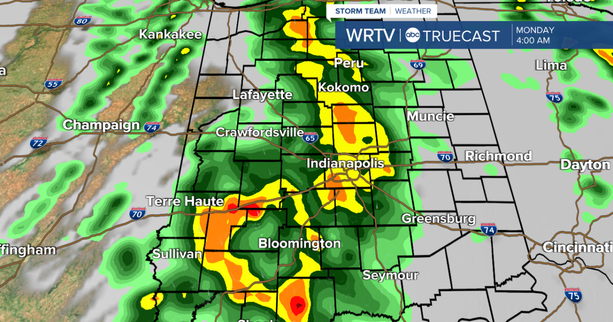 Rain and rumbles of thunder overnight