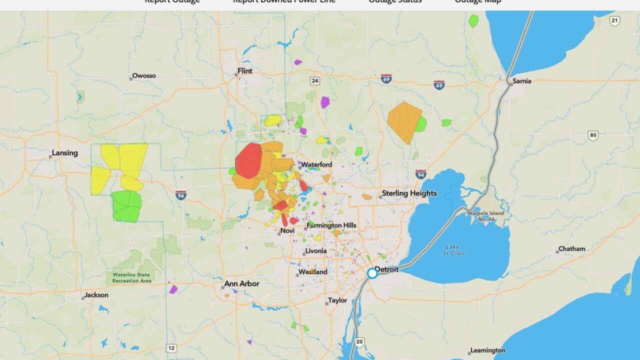 Dte More Than 72 000 Customers Without Power Due To Storms Dte Energy Report Outage