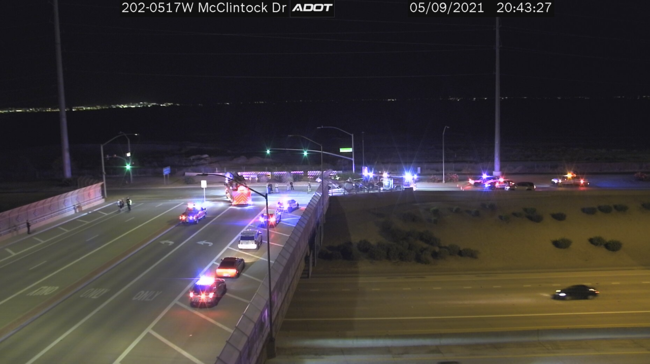 Small plane crashes Loop 202 and McClintock
