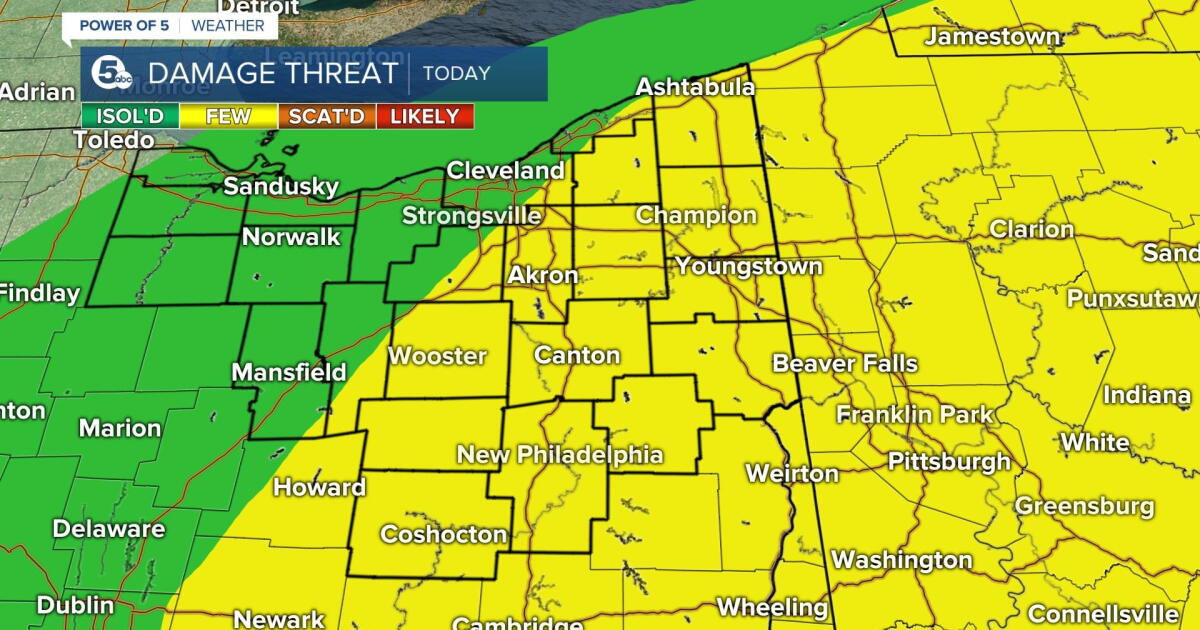 Strong to severe storms possible Wednesday