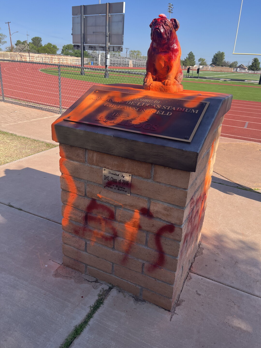 Douglas High School field vandalism 