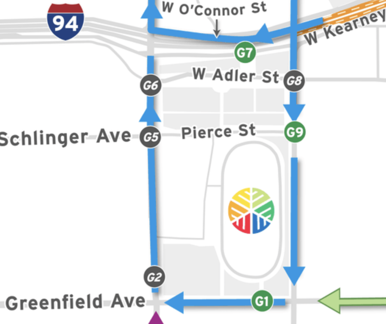 New traffic patterns around the Wisconsin State Fair.
