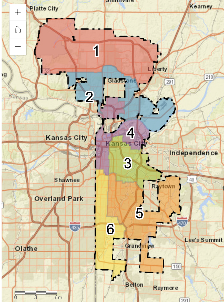 KCMO City Council district map