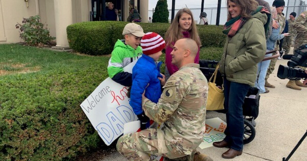 Soldiers welcomed home from deployment in time for the holidays