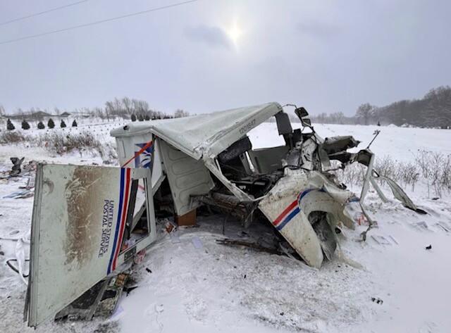 Postal truck crash