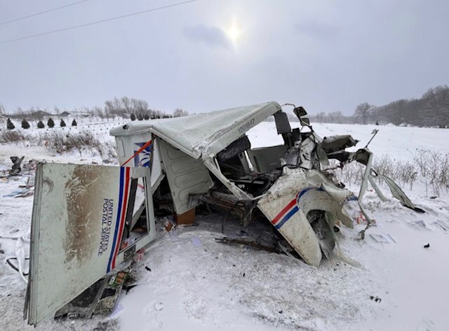 Postal truck crash 