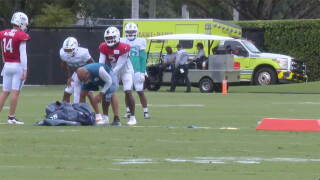 Dolphins practice on Sept. 23, 2026