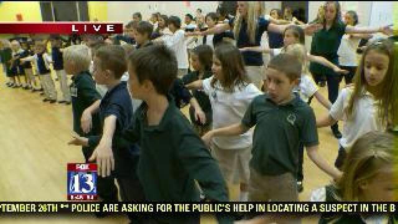 Students perform dance routine
