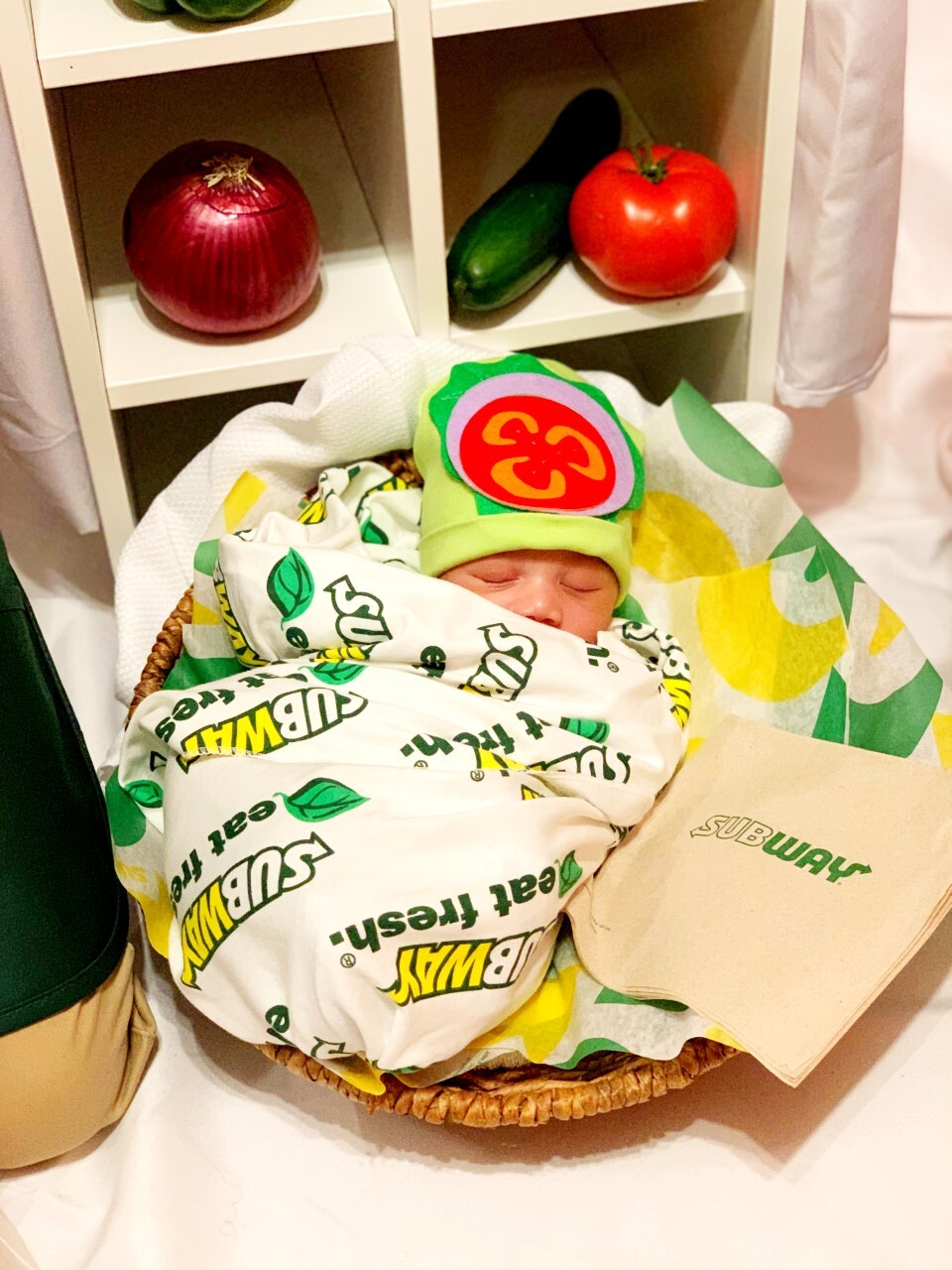 Baby Shannon as a Subway sandwich