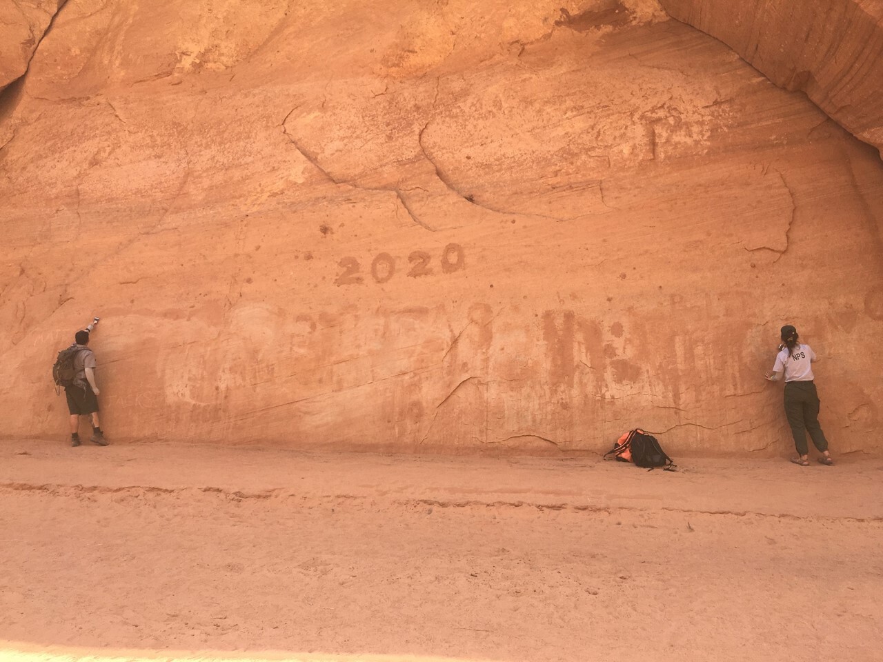 Antelope Canyon graffiti