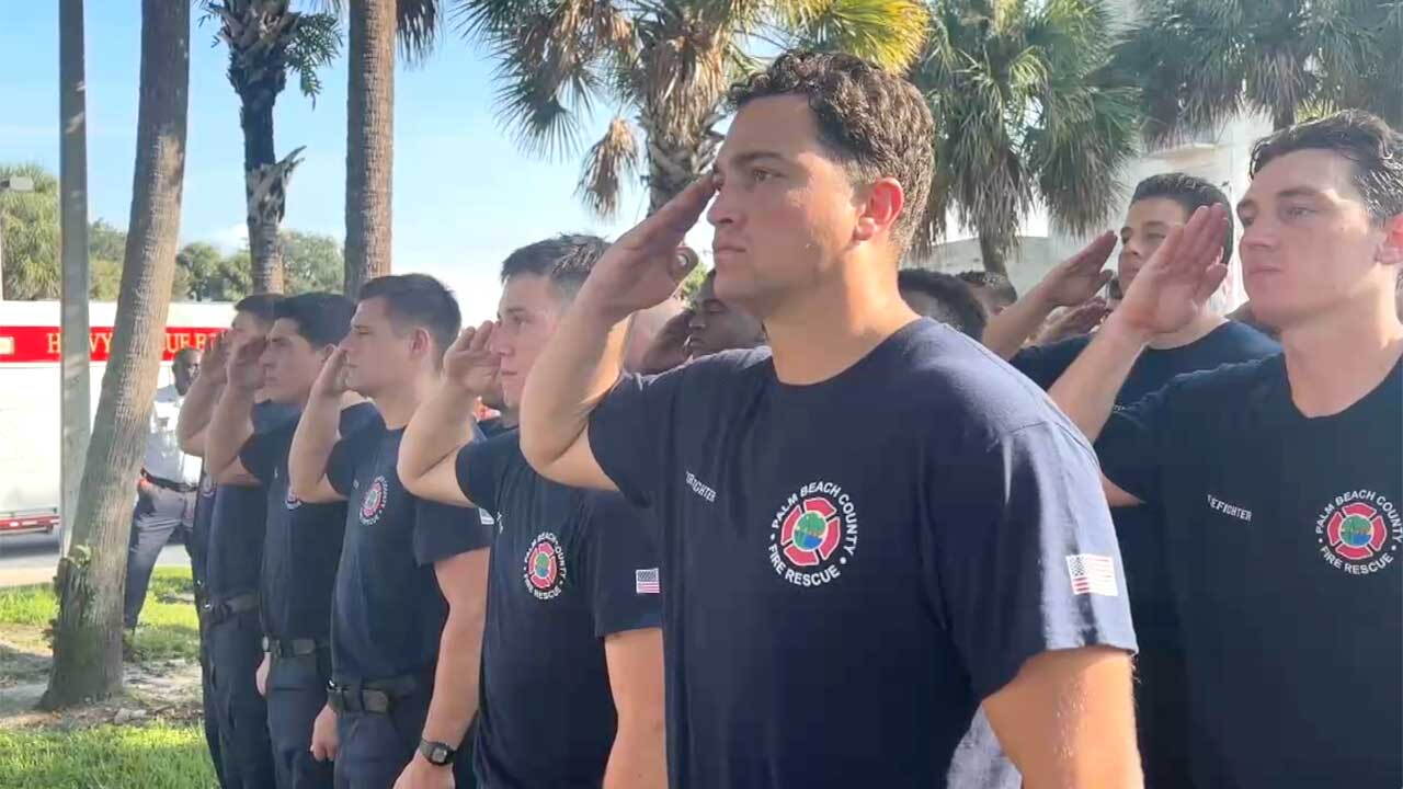 Firefighters with Palm Beach County Fire Rescue's Urban Search and Rescue (USAR) team deployed to Florida's Panhandle on Oct. 8, 2026, as Hurricane Isaias moved toward the Gulf Coast.